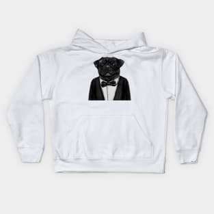 Gentleman Pug Kids Hoodie